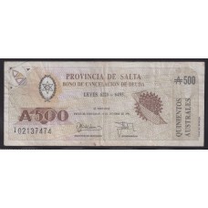 ARGENTINA EC. 071 BONO BILLETE DE EMERGENCIA SALTA